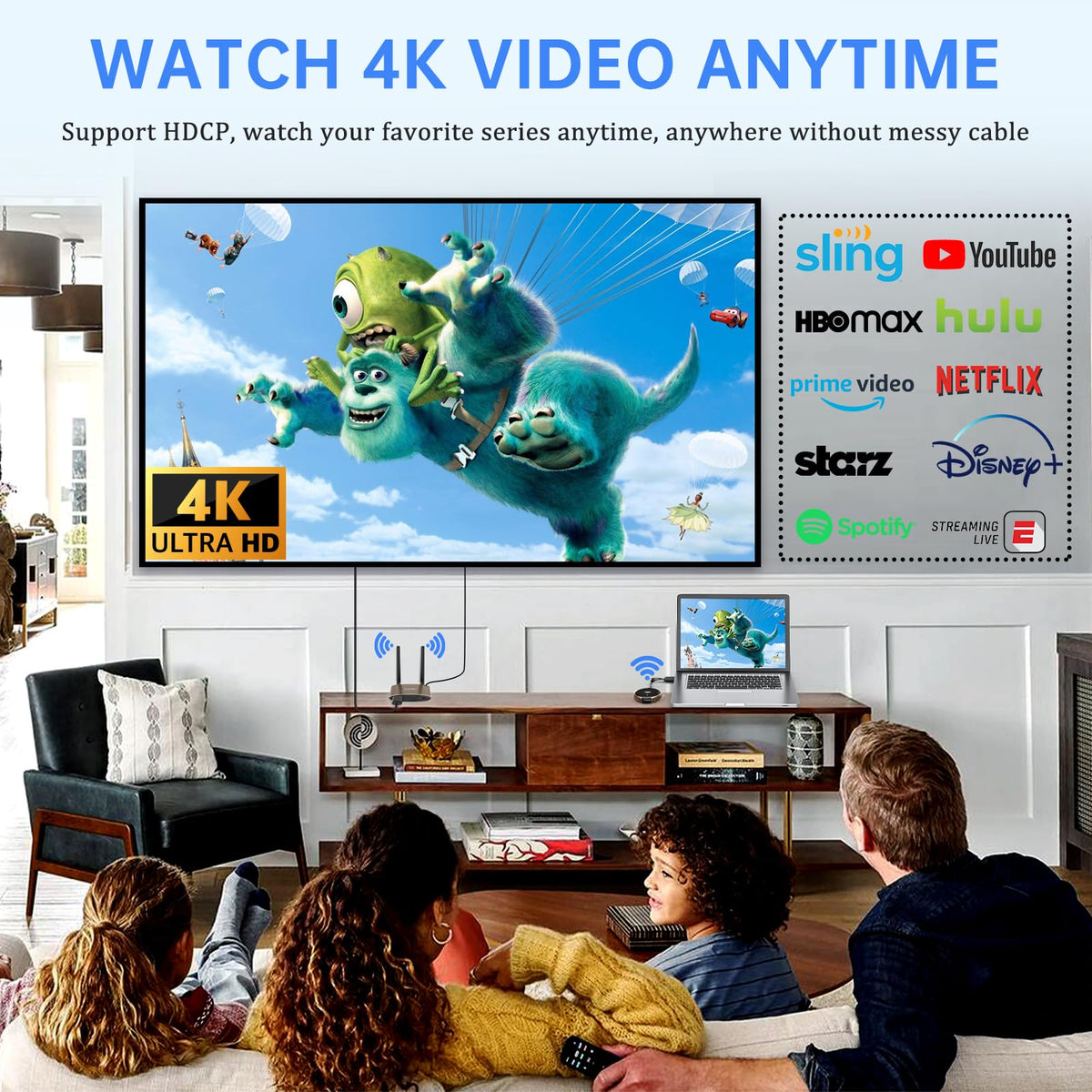 TIMBOOTECH 4K casting delivering sharp home theater visuals.