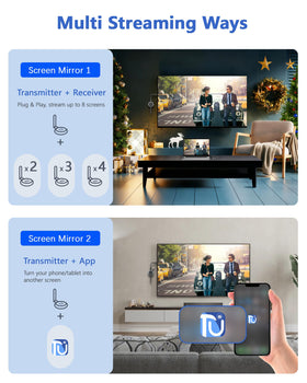 TIMBOOTECH app control image illustrating mobile devices as wireless monitors