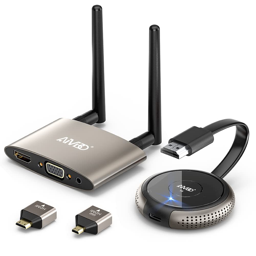 TIMBOOTECH HDMI wireless transmitter ready for plug-and-play wireless streaming.