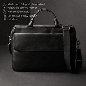 Time Resistance briefcase front pocket for quick-access essentials