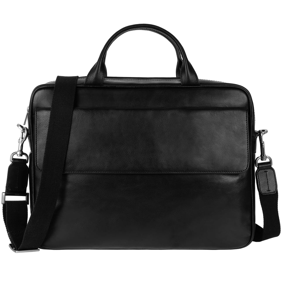 Time Resistance briefcase front view with sleek silhouette for a professional look