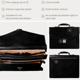 Time Resistance full-grain cowhide leather showing natural variations.