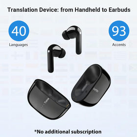 Timekettle M3 app setup interface simplifies language pairing and updates.