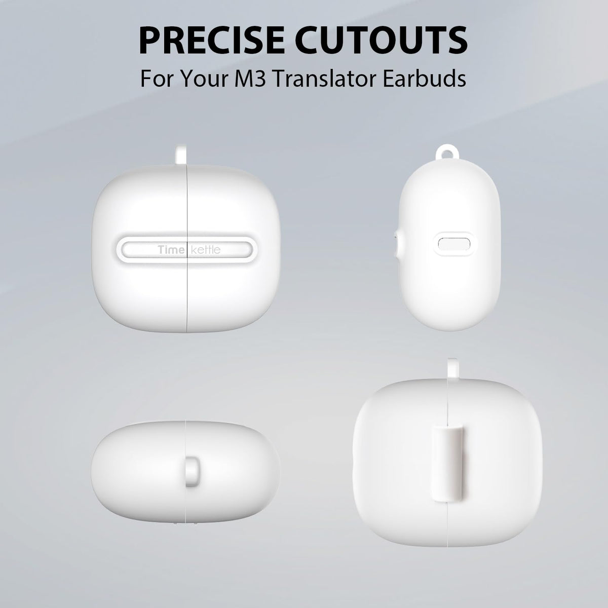 Timekettle case scale beside keys showing compact size and portability benefit