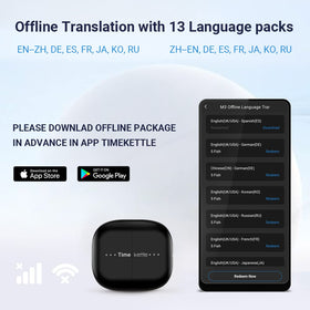 Timekettle M3 offline translation packs ensure travel without data access.