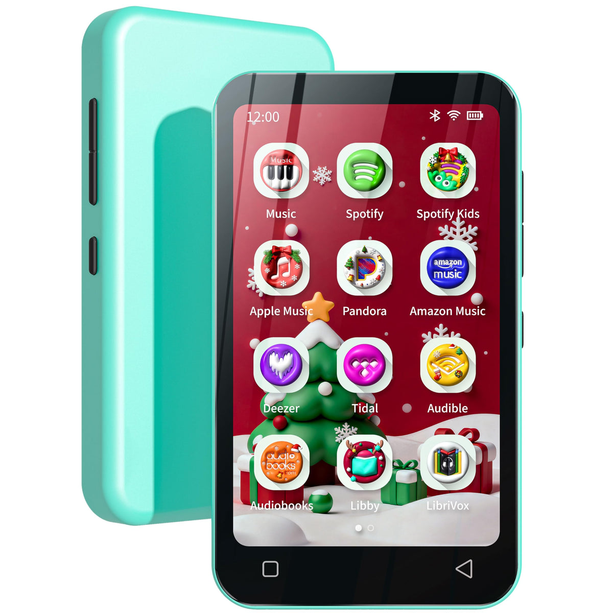 TIMMKOO 80GB kids MP3 player in blue for offline listening on the go
