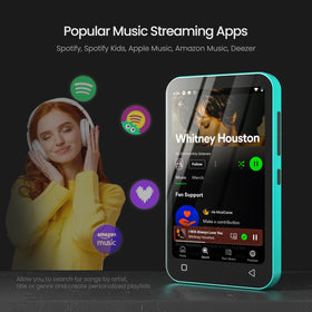 TIMMKOO with pre-installed apps like Spotify and Amazon Music for instant music access