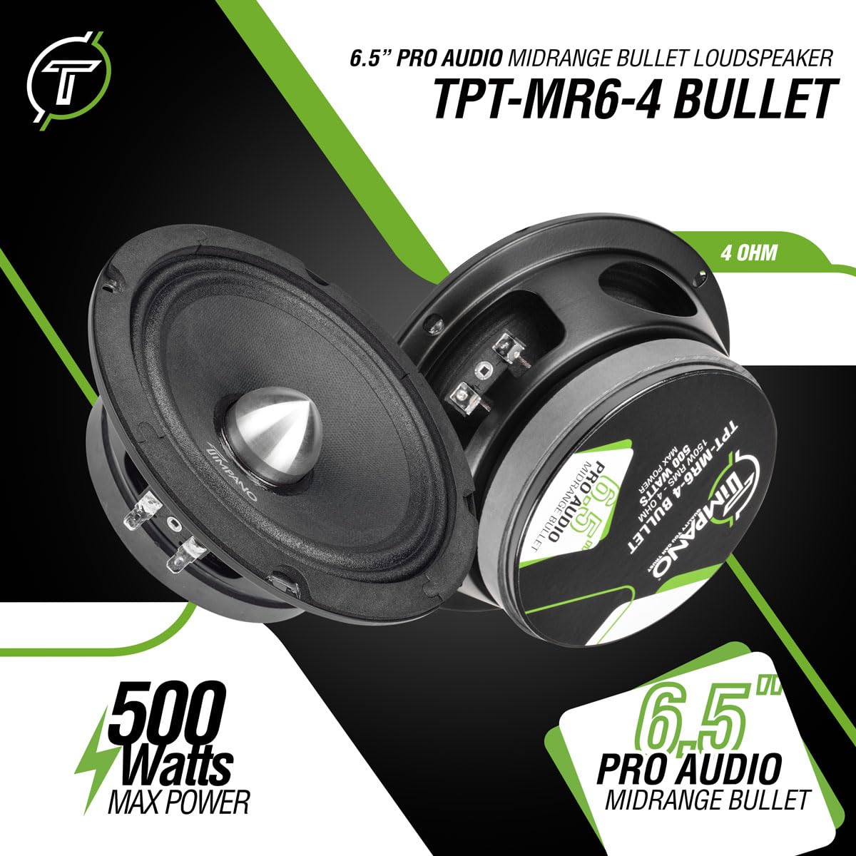 Timpano ST2 chrome tweeters provide crisp high-end sparkle in-car