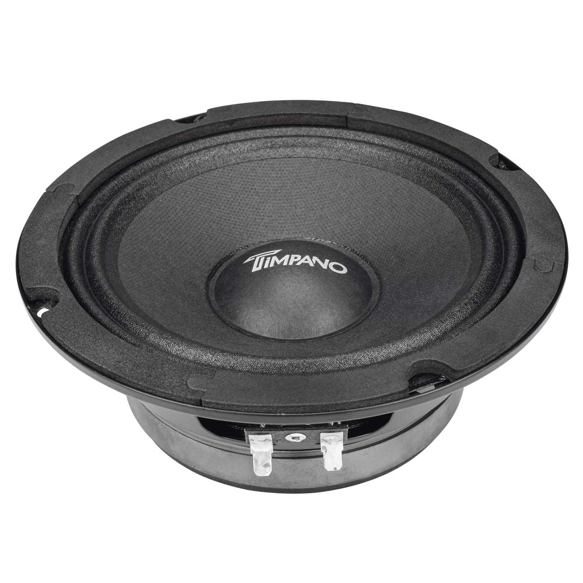 Timpano pro-audio midrange speaker assembly emphasizes durable ferrite magnet and robust voice coil.