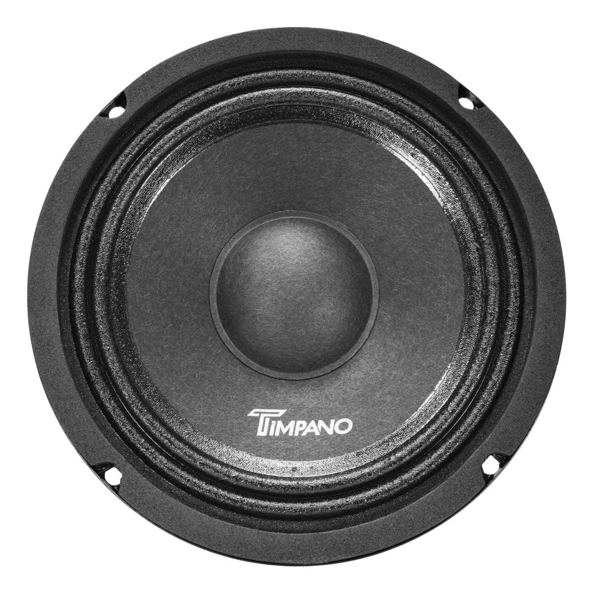 Timpano speaker next to hand for scale, demonstrates compact installation