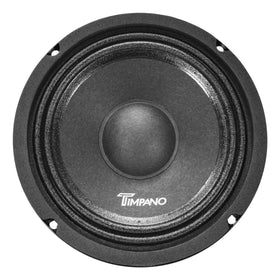 Timpano speaker next to hand for scale, demonstrates compact installation