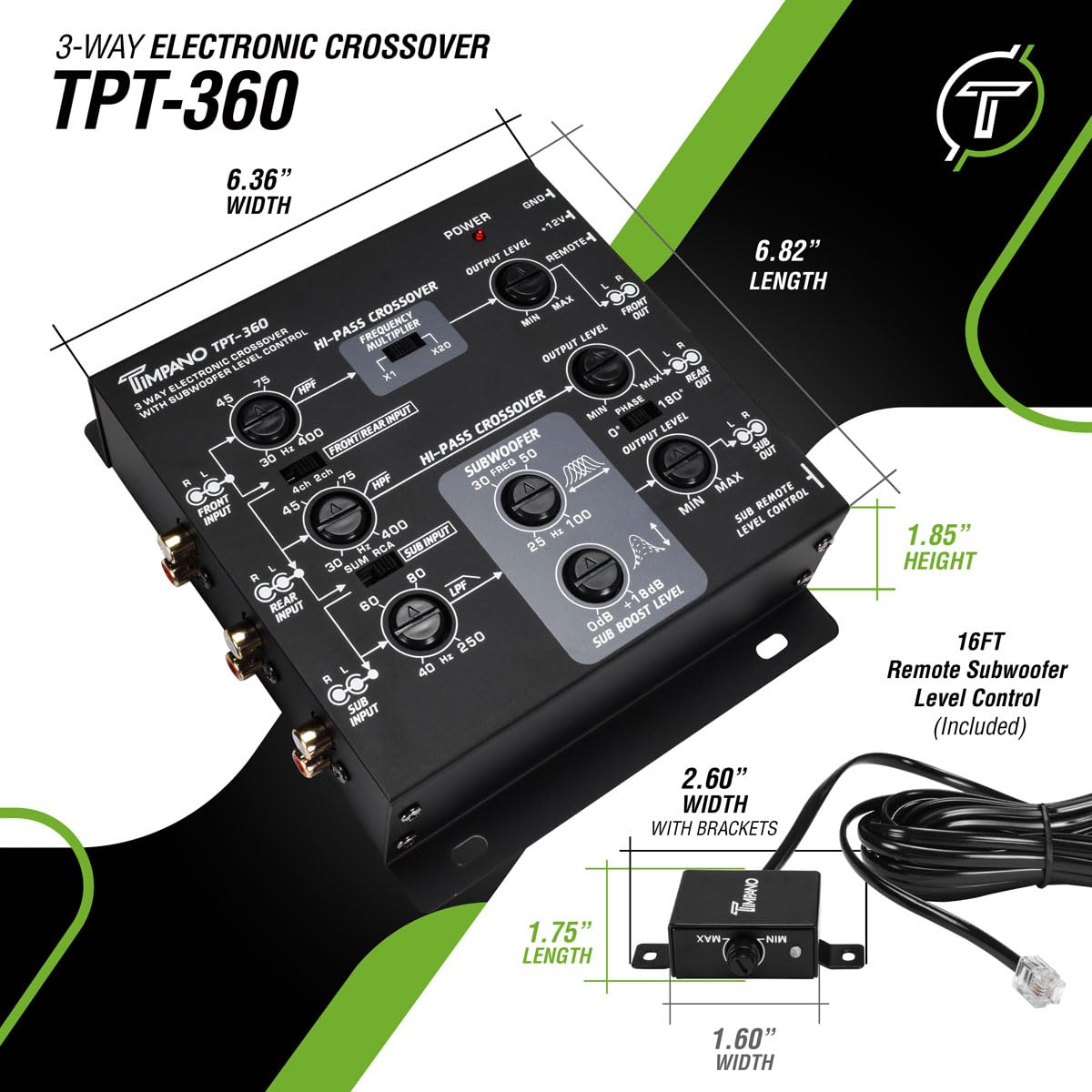 Timpano TPT-360 gold plated RCA connectors minimize signal loss
