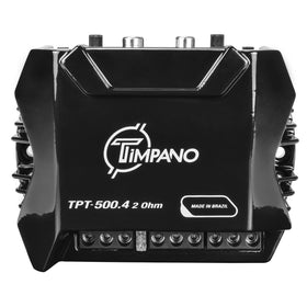 Timpano TPT-500.4 side profile shows mini heatsink for efficient cooling