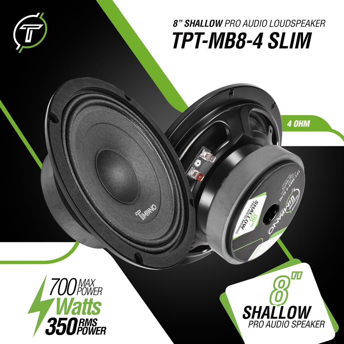 Timpano TPT-MB8-4 shallow profile in-door speaker enabling simple installation.