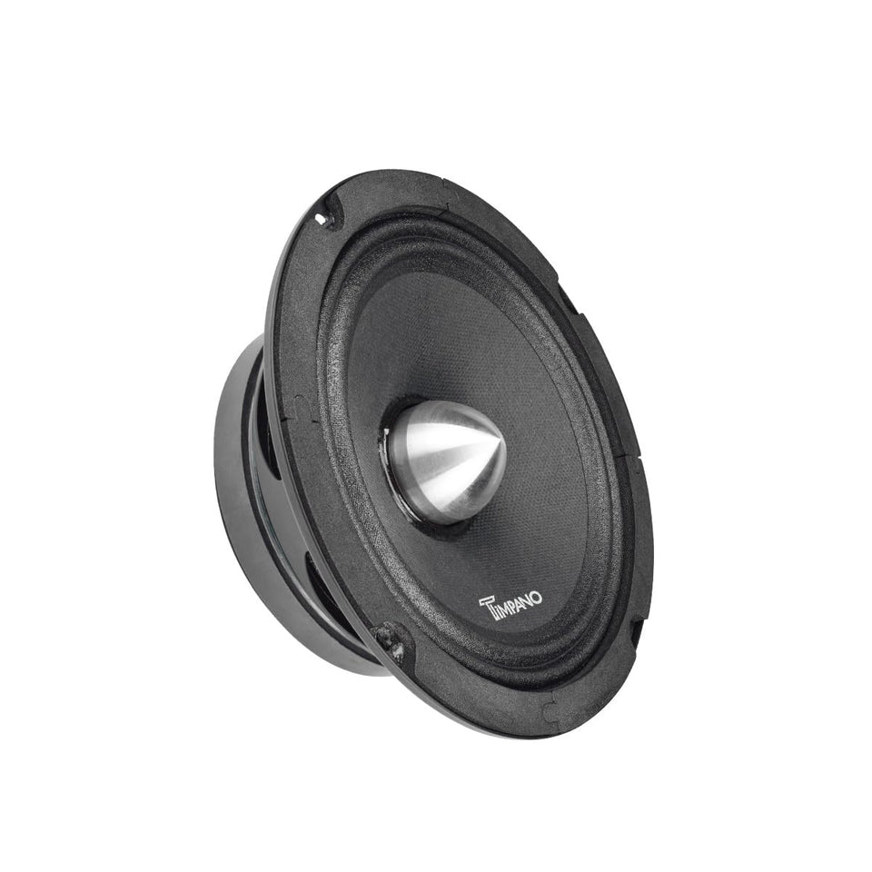 Timpano front view showing speaker face and grille fit for clear sound