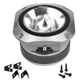 Timpano chrome 4-inch diaphragm close-up reveals titanium construction and durability.