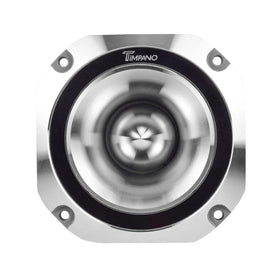 Timpano chrome 4-inch pair installed demonstrates DSP-ready upgrade potential.