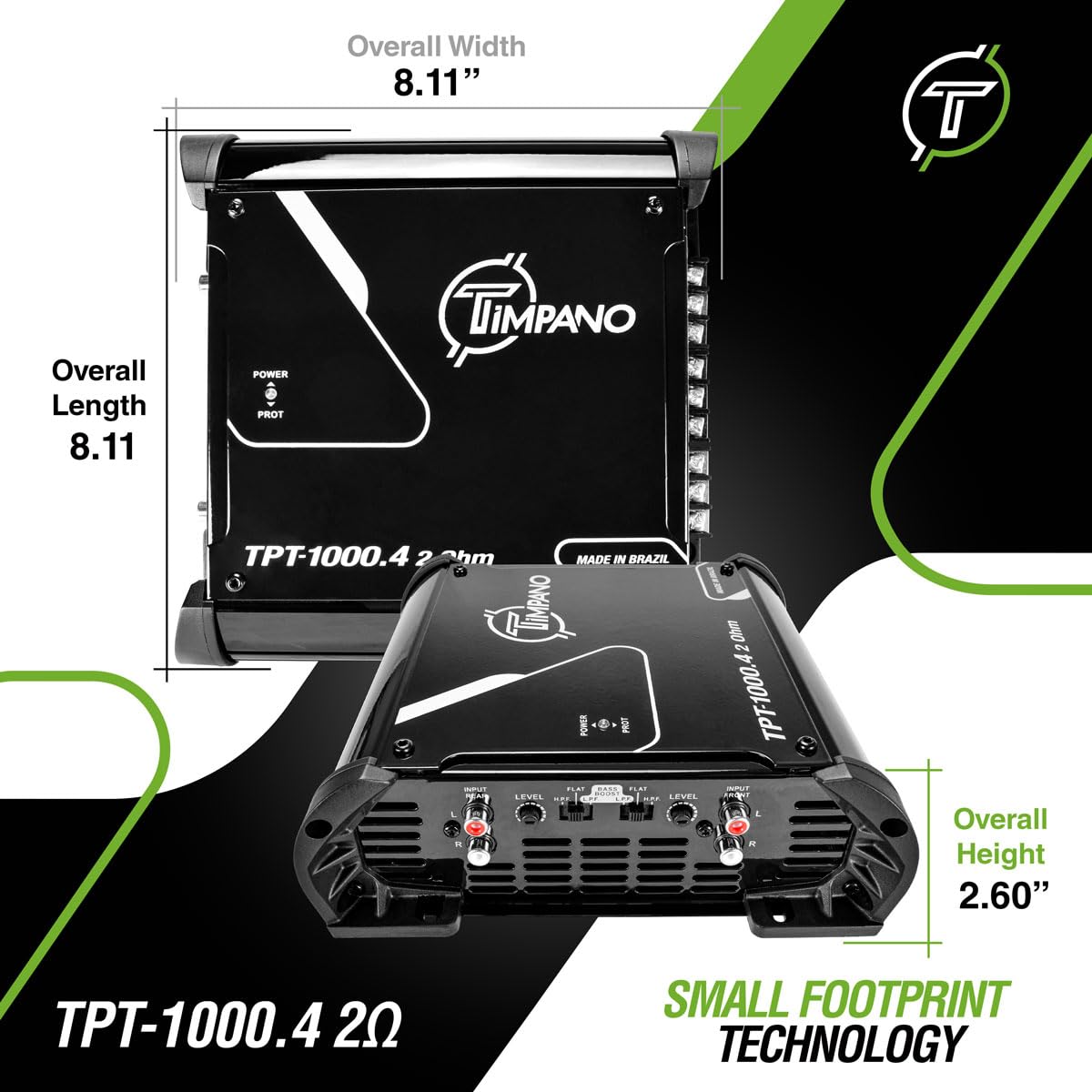 Timpano TPT-1000 bridge mode setup demonstrates doubled output to speakers.