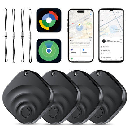 TIMU tracker front packaging showing four black tags and benefits