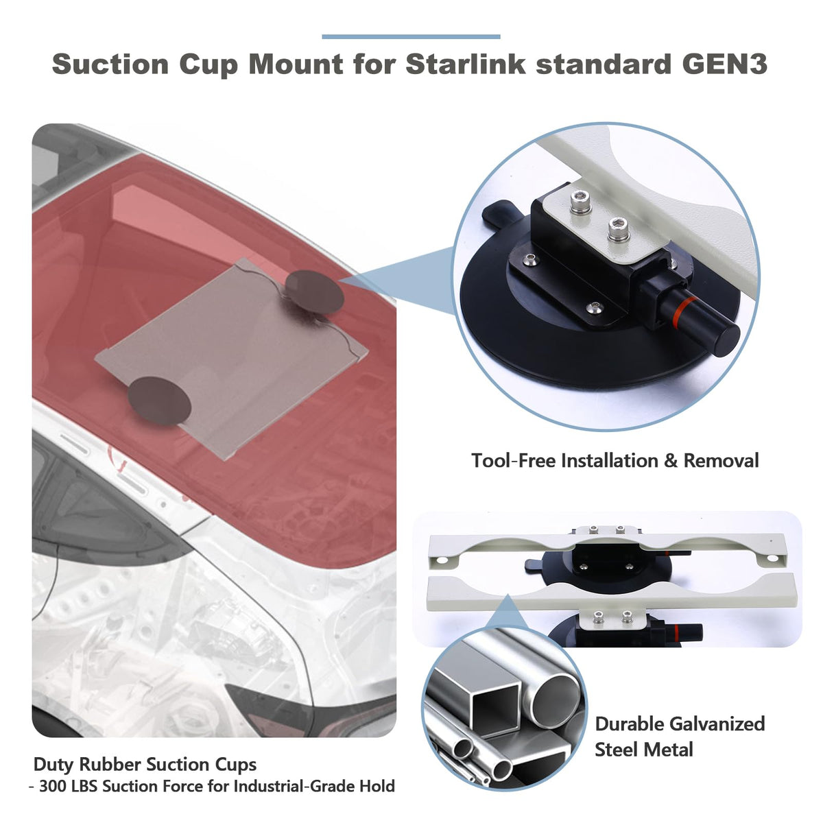 TINGSLOTOOL quick-release allows fast removal of Starlink dish