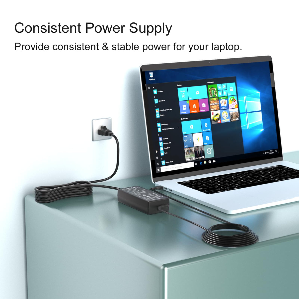 Tinkon 135W power supply ports and cables support multiple dock setups