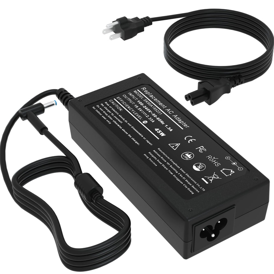 Tinkon adapter front view showing label and power specifications for easy identification and confidence