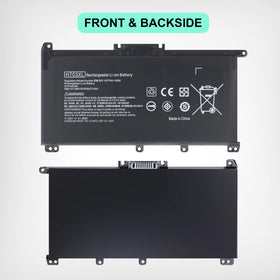 Closeup of Tinkon HT03XL battery label with capacity and model details