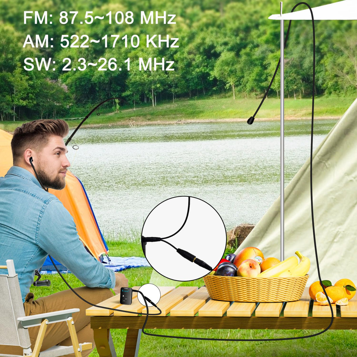 TINNIK AM FM SW mini radio compact size fits easily in a pocket.