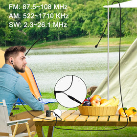 TINNIK AM FM SW mini radio compact size fits easily in a pocket.