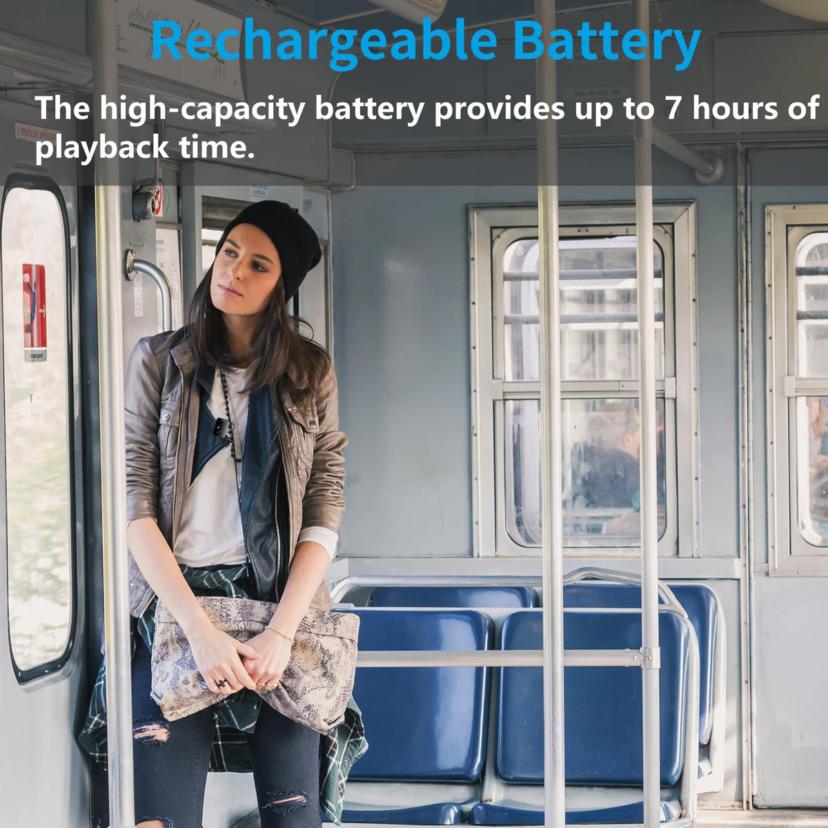 TINNIK mini radio rechargeable battery enables portable use away from outlets.