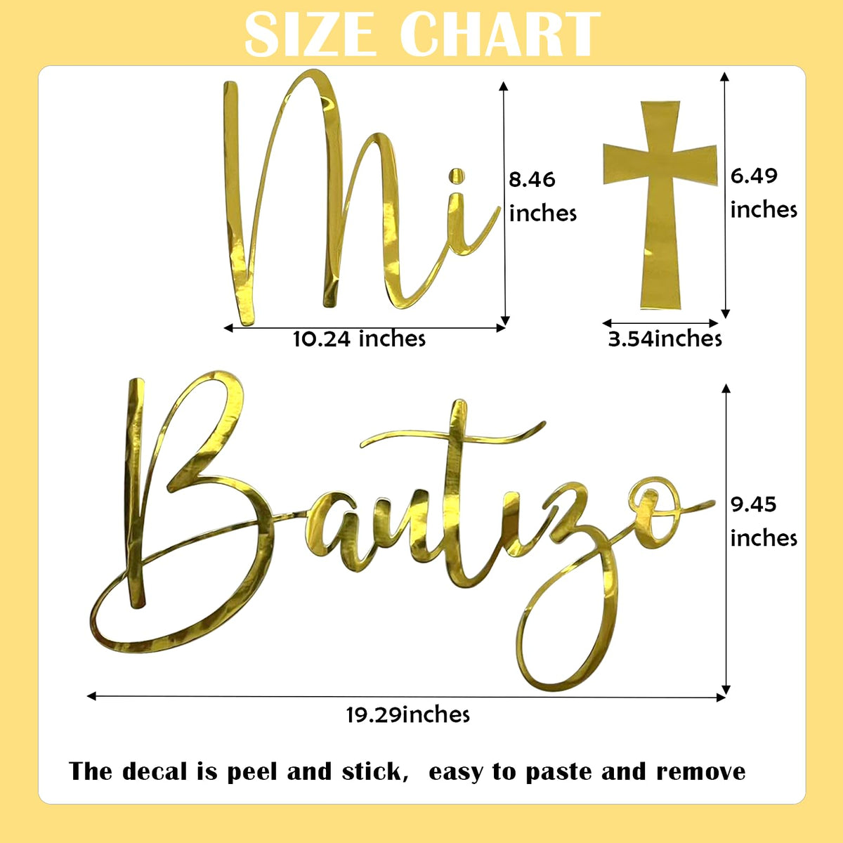 Tintisfafa Bautizo arch backdrop with gold letters for celebration photos.