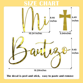 Tintisfafa Bautizo arch backdrop with gold letters for celebration photos.