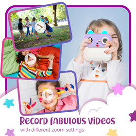 TinyGeeks printed photo sample with stickers, demonstrating instant decor options.