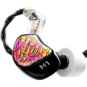 Tipsy M1 with bamboo fiber diaphragm in resin shell delivering warm, dynamic sound.