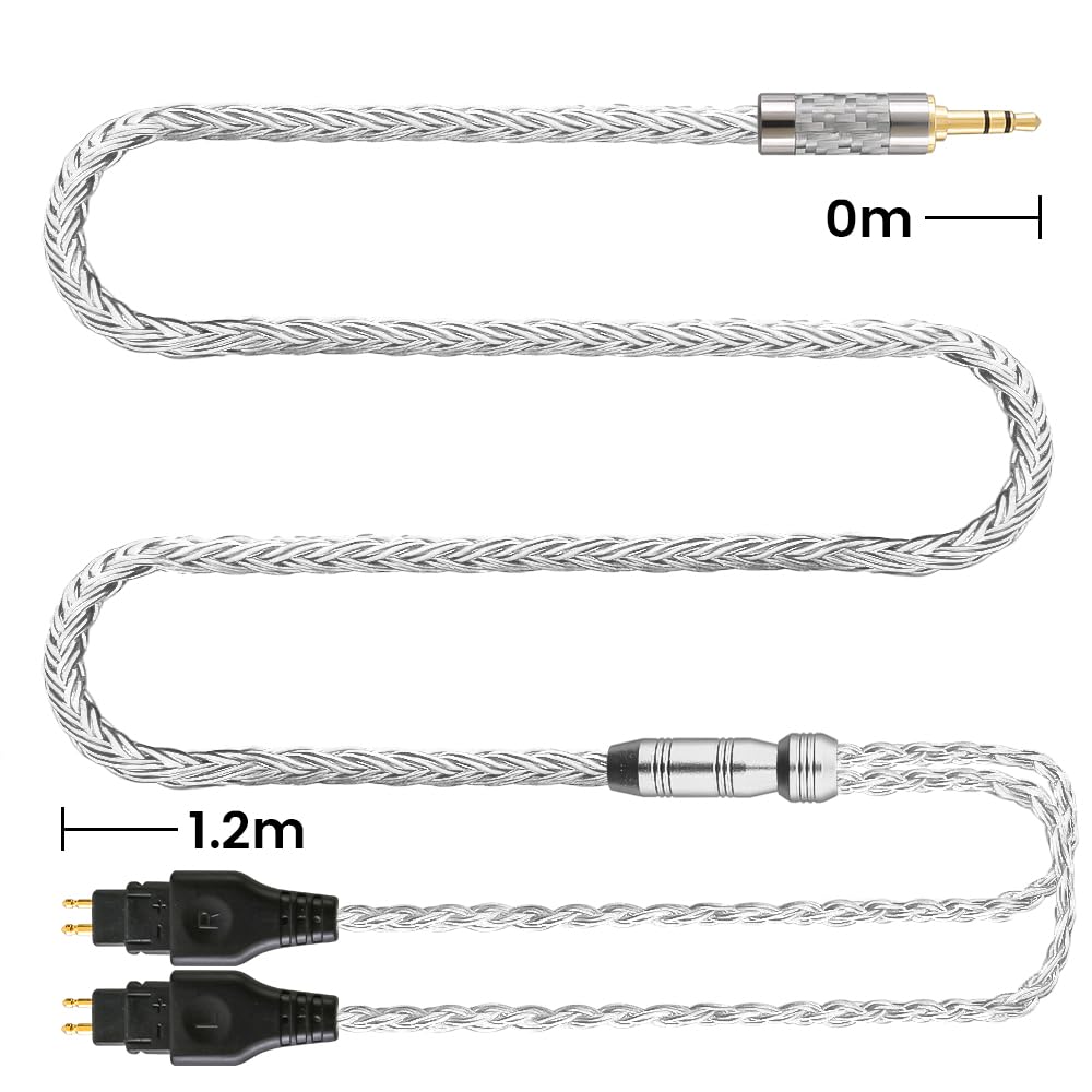 Tirstrup Sennheiser HD600/HD6xx compatible bifurcation cable with left and right connectors.