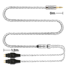 Tirstrup Sennheiser HD600/HD6xx compatible bifurcation cable with left and right connectors.
