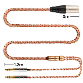 Tirstrup XIUSHAOT 4‑pin XLR male assembly for balanced-to-dual 3.5mm compatibility.