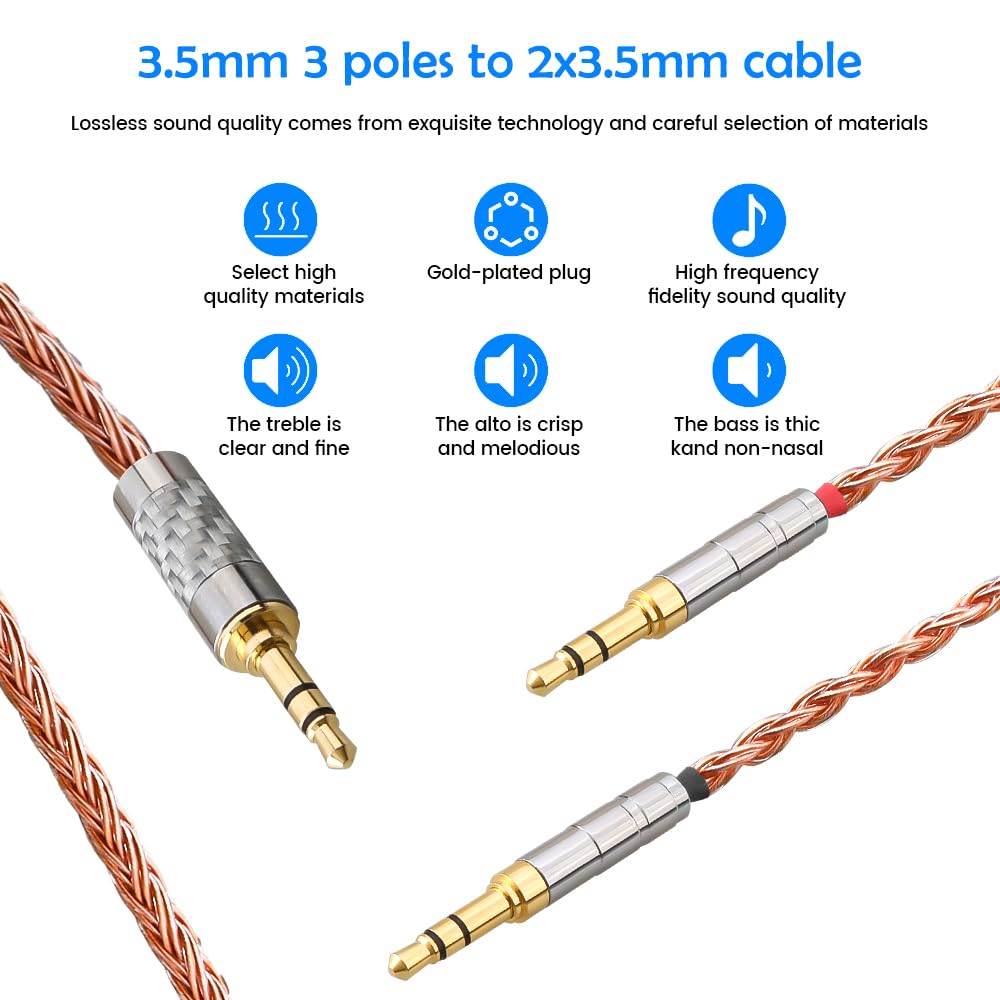 Tirstrup XIUSHAOT dual 3.5mm plug design supports versatile headphone ports.