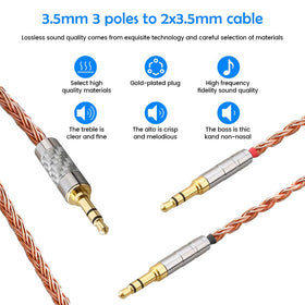 Tirstrup XIUSHAOT dual 3.5mm plug design supports versatile headphone ports.