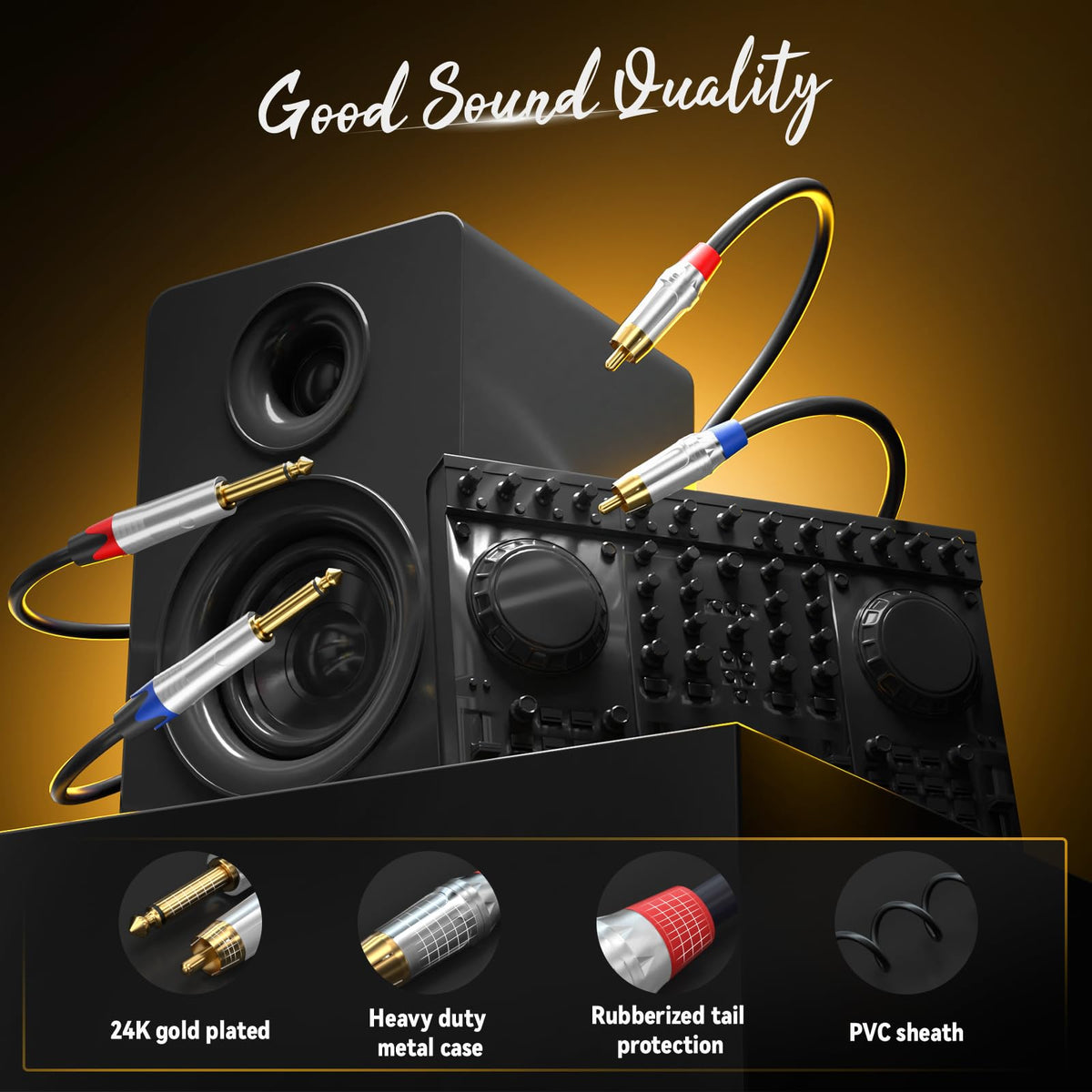Tisino 20 AWG OFC shielding preserves signal integrity and minimizes interference.