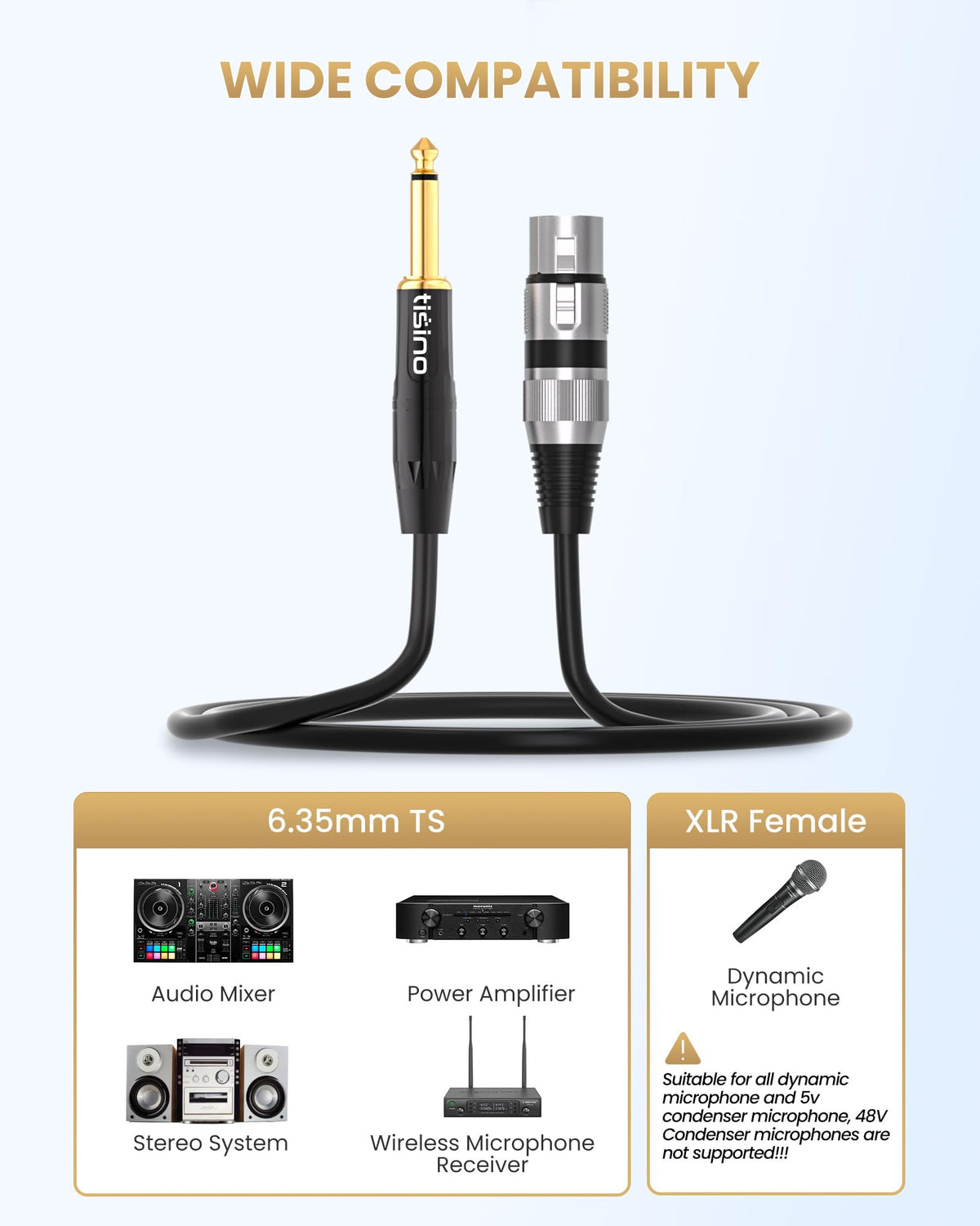 Tisino aluminum die-cast housing enhances durability in on-stage environments.