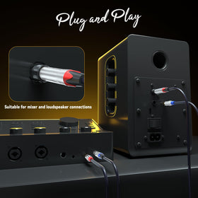 Tisino dual RCA to 1/4 cable copper shell blocks interference on connections.