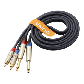 Tisino dual RCA to 1/4 cable can split into two independent cables.