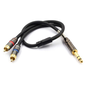 Tisino gold-plated TRS plug for durable connections.