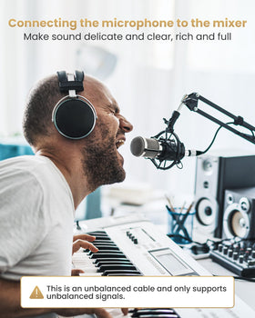 Tisino multi-layer shielding reduces hum during live or studio use.