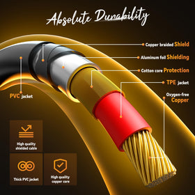 Tisino polyethylene insulation enhances high-frequency response for crisper audio.