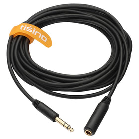 Tisino cable beside ruler showing 10 ft reach and compact 5.0mm diameter