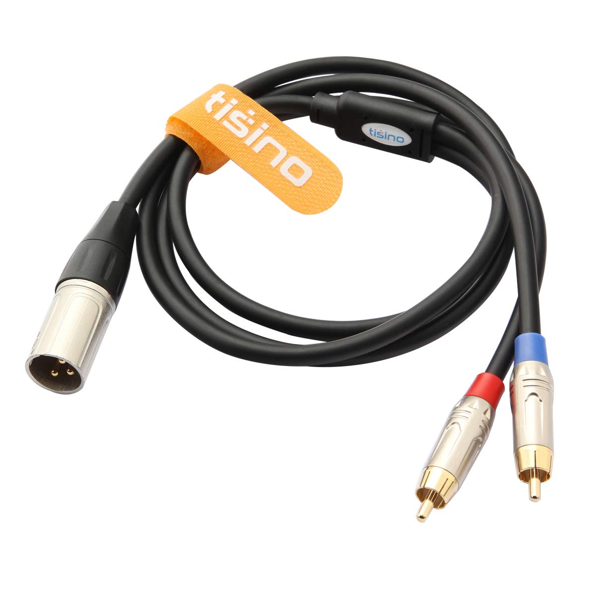 Tisino splitter point placed near RCA ends for cleaner signal paths.