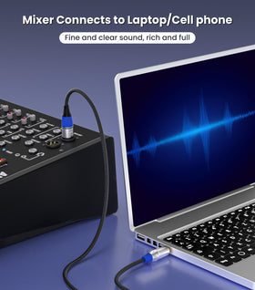 Tisino XLR to 3.5mm cable with flexible rubber and nylon braid.