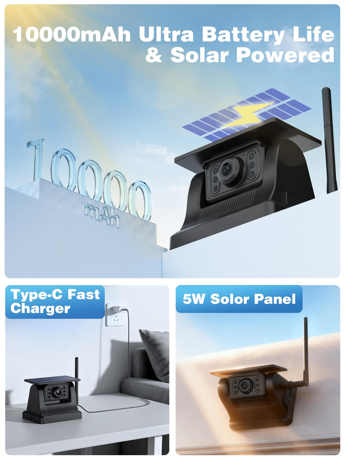 Tivernox 5-inch HD monitor provides a sharp live feed from the camera.